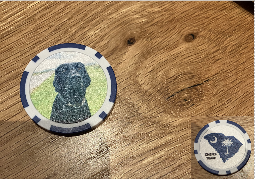 TSA coin of Harry, DHS dog