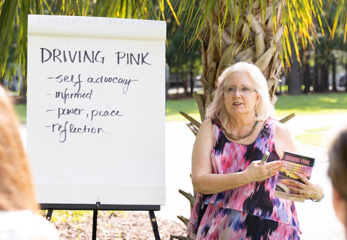 Giving a talk on Driving Pink