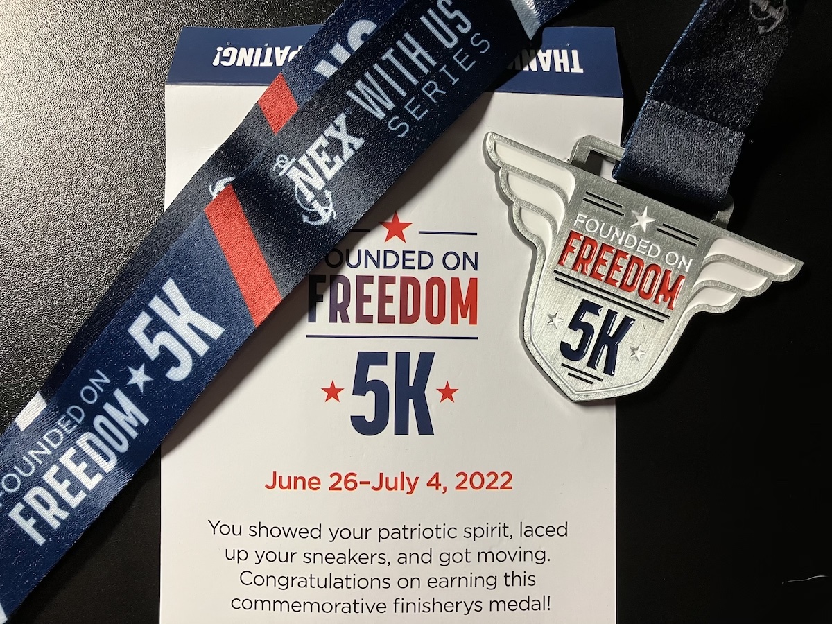 Navy Exchange Founded on Freedom 5k medal